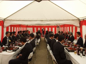 日清医療食品　ヘルスケアフードファクトリー亀岡の地鎮祭の模様